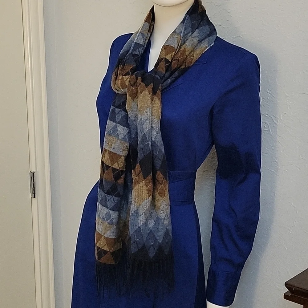 Argyle Acrylic Cashmink Scarf Made in Germany